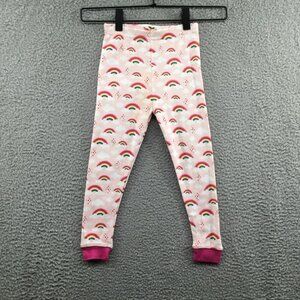 Leveret Girls Rainbow‎ Pajama Pants Pink 3